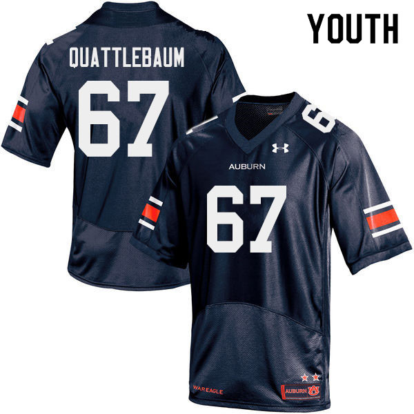 Youth #67 Jacob Quattlebaum Auburn Tigers College Football Jerseys Sale-Navy